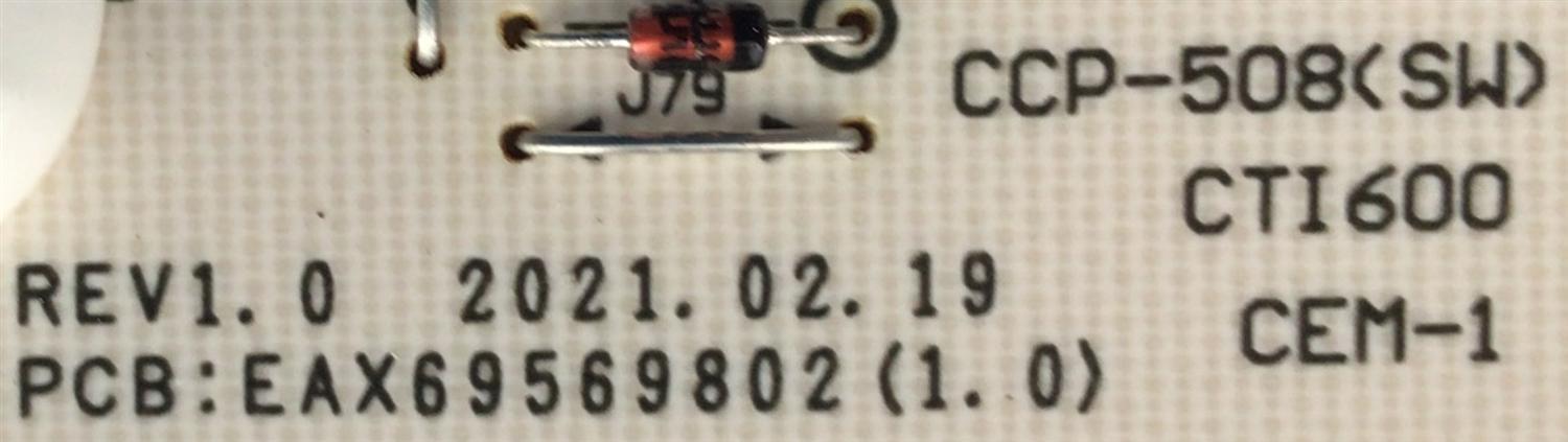 FUENTE PARA TV LG / NUMERO DE PARTE EAY33783601 / EAX69569802 / 33783601 / CCP-508(SW) / 1IPRSL11-0007 / PANEL AC650AQY APA1_RS / MODELO OLED65A1PUA.DUSQLJR - Imagen 3